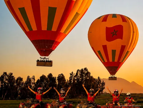 Volo in mongolfiera prima di un'avventura in quad a Marrakech